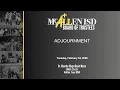 McAllen ISD Regular Board Meeting February 24 2026