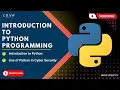 Introduction to Python Programming Craw Security Webinar 1 Year Diploma in Cyber Security