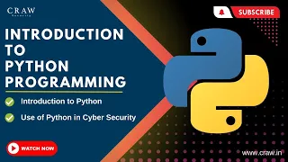 Introduction to Python Programming Craw Security Webinar 1 Year Diploma in Cyber Security