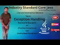 RealworldExamplesOnChecked and UncheckedExceptions in Java Java Tutorial 2025 Full StackJavaTraining