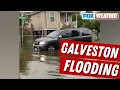 Saltwater Flooding Inundates Galveston TX Due To Storm Surge From Alberto