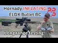 Hornady inflating hunting bullet BC Long range testing
