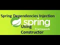JAVA Spring IOC Dependencies Injection using the Constructor