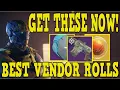 DESTINY 2 GET THESE NOW BEST VENDOR ROLLS THIS WEEK NEW GOD ROLLS BEST NEW ARMOR MODS MORE