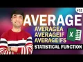 Statistical Function Average AverageA AverageIF AverageIFS in Excel
