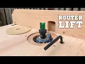 How to Make the Easiest and Cheapest Router Lift II Router Lifting Attachment DIY Woodworking