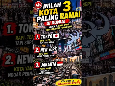 3 KOTA PALING RAMAI DI DUNIA