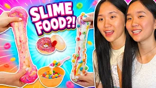 We made SLIME FOOD! | Janet and Kate