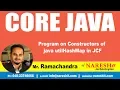 Core Java Tutorials Program on Constructors of java utilHashMap in JCF by Mr Ramachandra