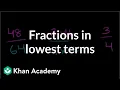 Fractions in lowest terms Fractions Pre-Algebra Khan Academy