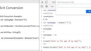 7a JavaScript Explicit vs Implicit Conversions