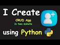 I CREATE CRUD APP IN 2 MIN USING PYTHON LEARN PYTHON BY BUILDING SIMPLE PROJECTS