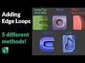 Blender Secrets - 5 Methods for adding Edge Loops Boundary Protection for Sub D modeling