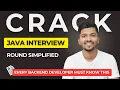 Crack Java Interview Round Backend Developer Interview Guide