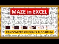 Maze in Excel with Kruskal s Algorithm