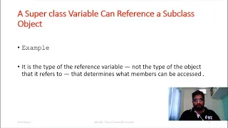 Object Oriented Concepts A super class variable can reference a sub class object