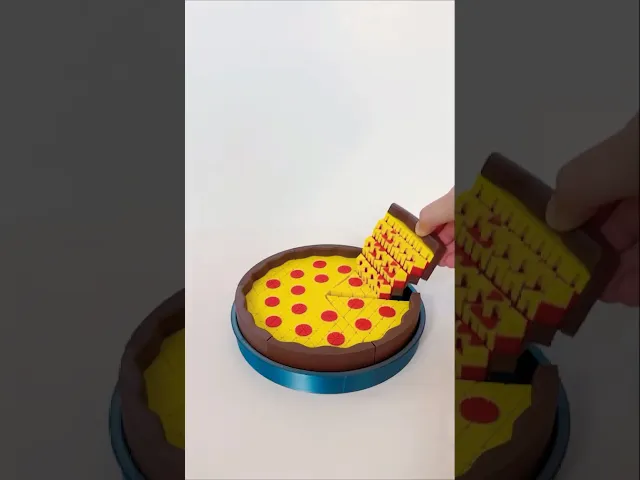 Pixel Pizza Slice with Pizza Pan video thumbnail