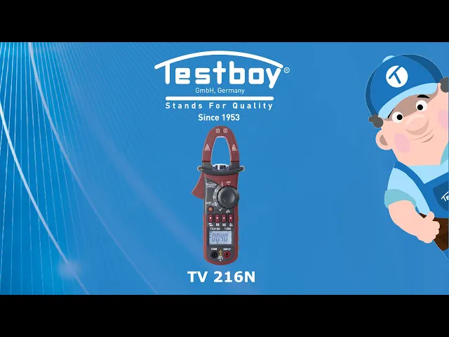 Pinza amperimétrica digital T-RMS CAT III 0…600Vac/dc, 0…600A, LCD y sonido, Testboy TV 216N, TESTBOY, 4028532212162