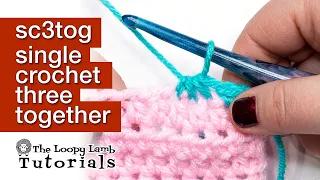 How to Single Crochet Three Together SC3TOG - Crochet Decrease Stitch for Beginners
