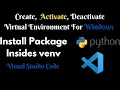 Create Activate Deactivate Virtual Environment in Visual Studio Code in Python