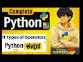 Python Operators Explained All Types of Operators in Python kannada
