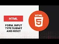 form tag input type submit and reset in HTML