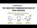 ALGO 10 THE GREATEST COMMON DIVISOR OF TWO INTEGERS PROBLEM SOLVING TECHNIQUES