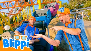 Blippi al parco divertimenti! Giochiamo con lui 🏞️🛝🎡🎢 Video Per Bambini in Italiano