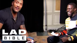 roles reversed dwayne the rock johnson impersonates kevin hart