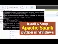 01 Install and Setup Apache Spark 2 2 0 Python in Windows - PySpark