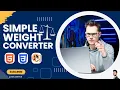 Simple Weight Converter in JavaScript Adi - Code