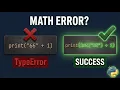 Why print 66 1 Fails Python int