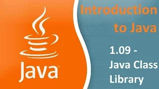 1 09 Java Class Library