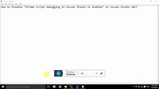 How to Disable Chrome script debugging in Visual Studio is enabled in Visual Studio 2017