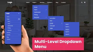 Multi Level Dropdown Menu using Html Css Javascript Responsive