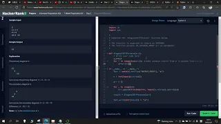 How to Solve Diagonal Difference of 2D array in HackerRank Challenge