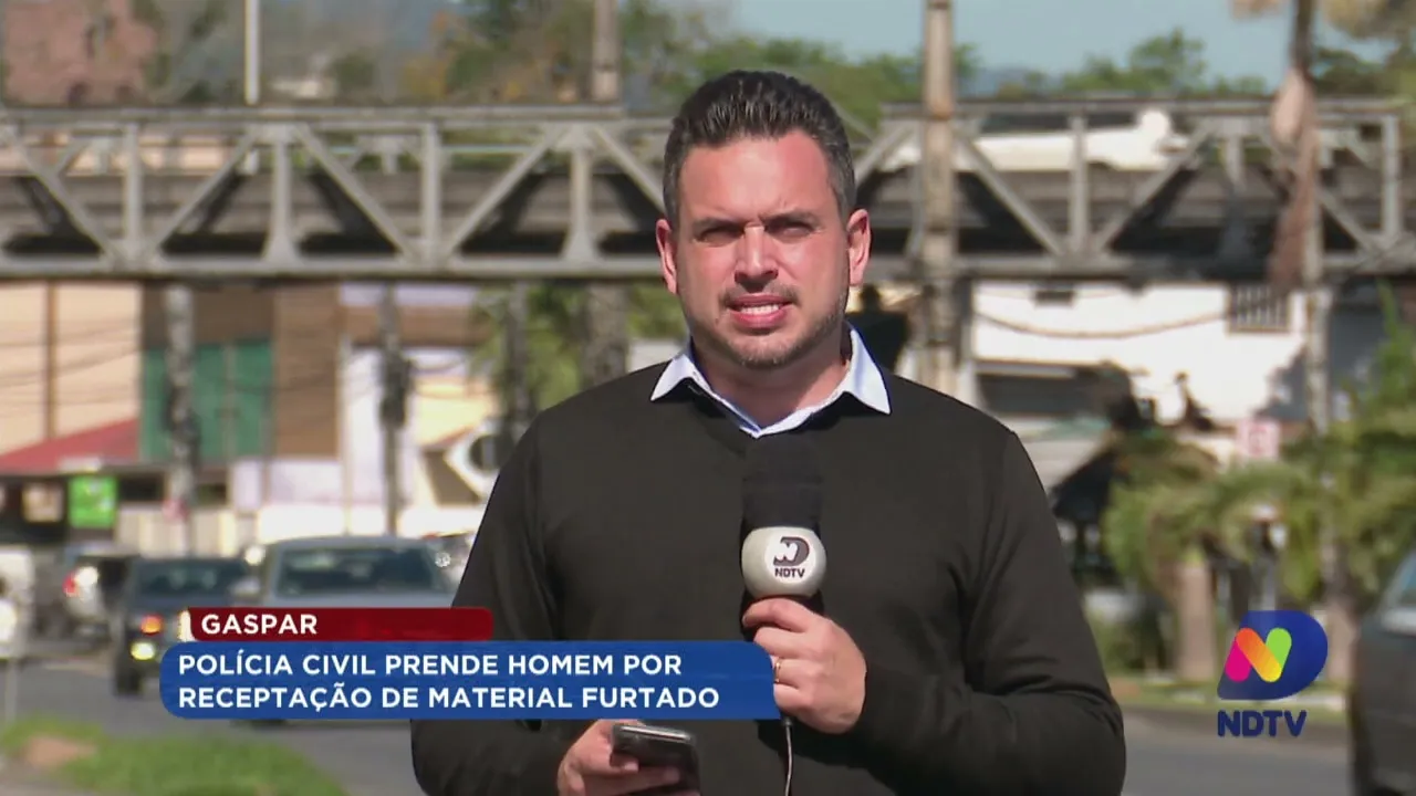 Gaspar: Polícia Civil prende homem por receptação de material furtado