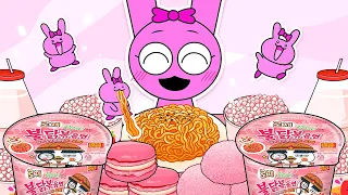 Incredibox Sprunki - 🩷 Pinky Chu's PINK COLOR MUKBANG | ASMR | Animation