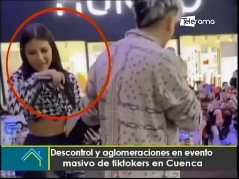 Descontrol y aglomeraciones en evento masivo de tiktokers en Cuenca