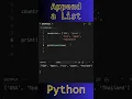 Append a List in Python Append Method