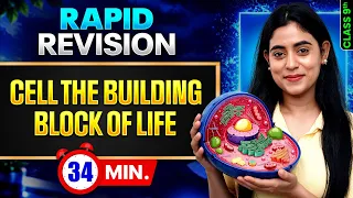 Cell- The Building Block of Life in 34 minutes⚡| Rapid Revision | Class 9th New NCERT | Samridhi Mam