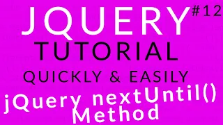 jQuery Tutorial 12 jQuery nextUntil Method Ujjwal Technical Tips