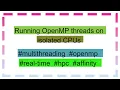 Running OpenMP threads on isolated CPUs