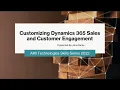 Customizing Dynamics 365 Sales and Customer Engagement - AIM Skills Series