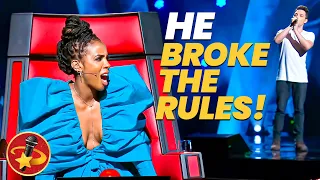 coach breaks the rules and stops the show for this unique contestant 