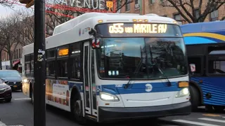 New Flyer XD40 Q55 bus to Richmond Hill Jamaica Avenue at Myrtle Avenue and Fresh Pond Road