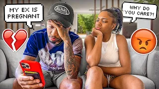 GETTING MAD THAT MY EX IS PREGNANT IN FRONT OF MY GIRLFRIEND!!
