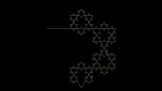 Christmas Star using Fractal Curve with Python Turtle