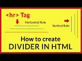HOW TO CREATE UNDERLINE IN HTML CSS DIVIDER HOW TO CREATE DIVIDER IN HTML