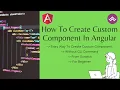 How to creating custom component in angular Angular Development Tutorial